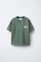 T-SHIRT EFFET DÉLAVÉ GRAFFITI