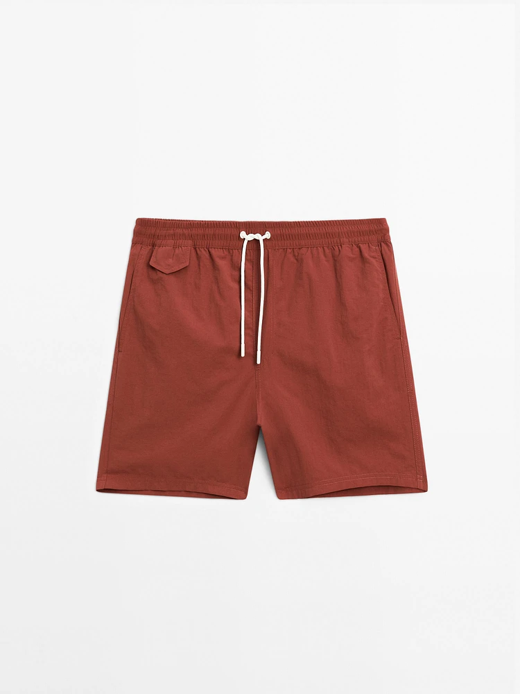 Short de bain uni regular ft