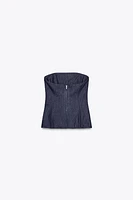 TOP BANDEAU EN DENIM TRF