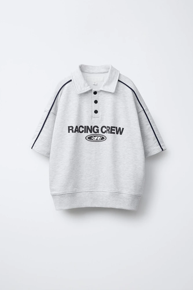 SWEAT POLO À INSCRIPTION