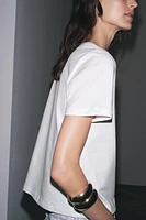 CONTRAST TEXT T-SHIRT