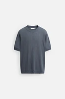 TEXTURED KNIT T-SHIRT