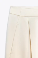 SATIN EFFECT WIDE LEG PANTS