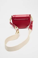 CONTRAST TOPSTITCH CROSSBODY BAG