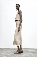 LINEN FRAYED RUSTIC VEST