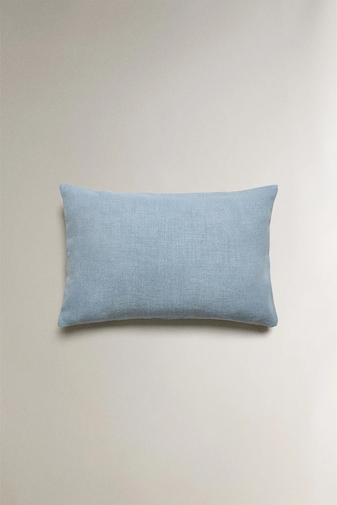 PLAIN LINEN THROW PILLOW COVER