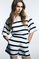 SHORT SLEEVE STRIPE TOP