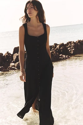 LINEN MIDI DRESS