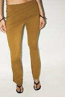 PANTALON FLARE TAILLE DRAPÉE