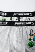 6-14 ANS/ LOT DE DEUX BOXERS MINECRAFT © MOJANG AB. ™