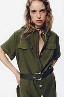 BELTED MIDI DRESS