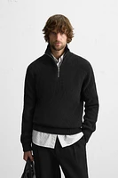 QUARTER ZIP SWEATER