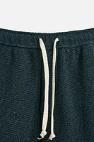 TEXTURED REGULAR FIT SHORTS