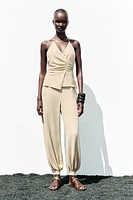 COMBINAISON LONGUE HALTER EFFET DEUX PIÈCES