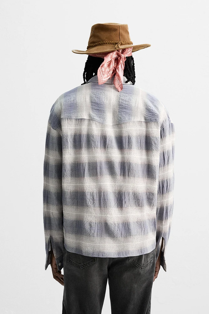 CHEMISE STRUCTURE À CARREAUX
