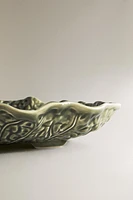 STONEWARE CABBAGE SERVING DISH