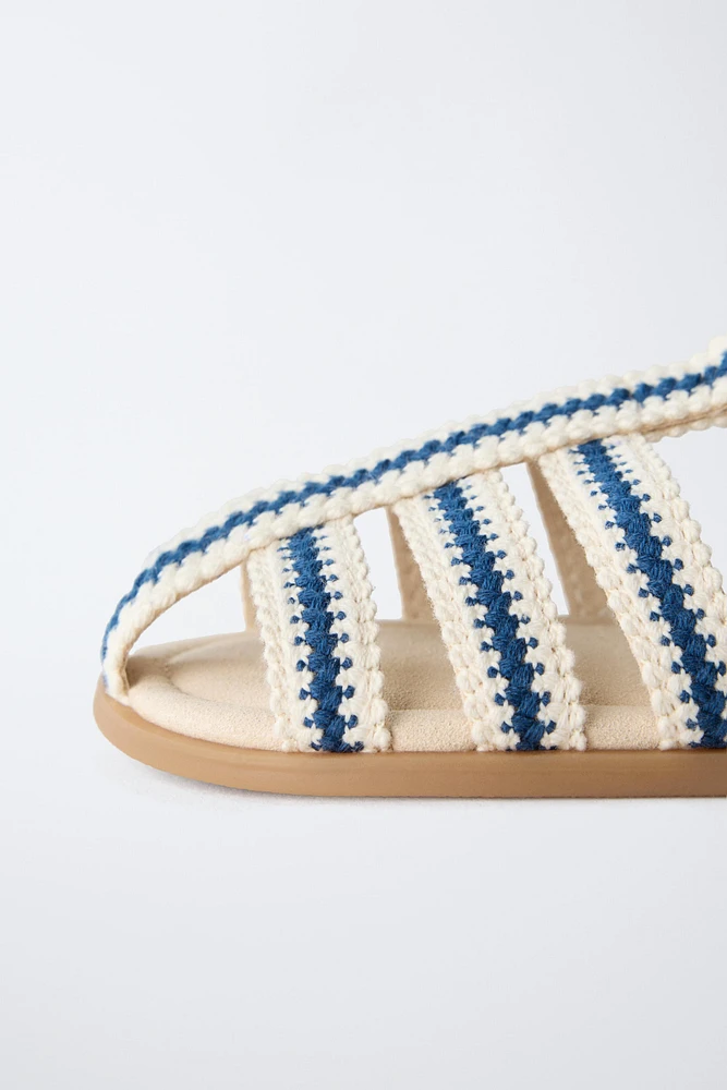 COTTON STRAP FISHERMAN SANDALS