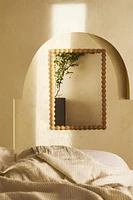 RECTANGULAR WALL MIRROR WITH WOODEN FRAME