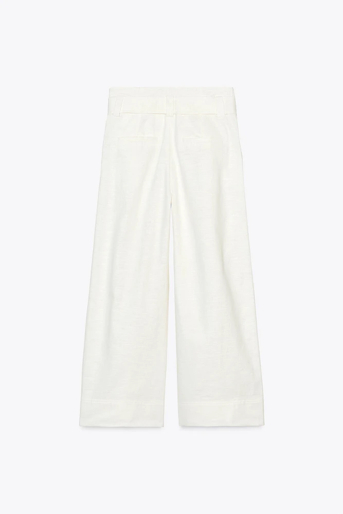 PANTALON JUPE-CULOTTE CEINTURE