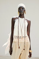 TOP RUSTIQUE BAS EN CROCHET