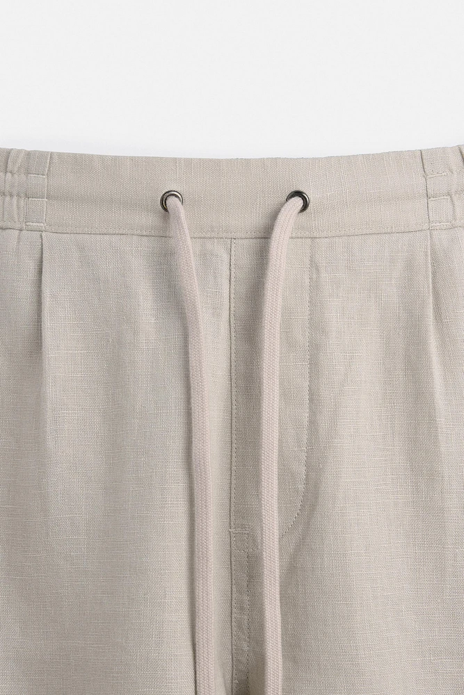 100% LINEN SHORTS