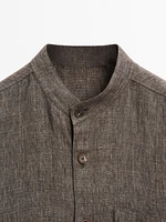 Surchemise relaxed fit col mao