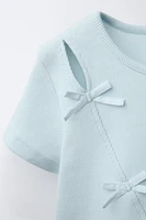 RIB BOW T-SHIRT