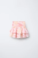 JUPE-SHORT TEXTURÉE PALMIERS