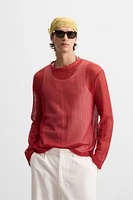 OPEN KNIT T-SHIRT