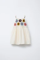 ROBE EN MAILLE CROCHET ET FANTAISIE