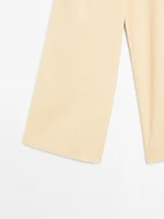 Pantalon tailleur en lin mélangé
