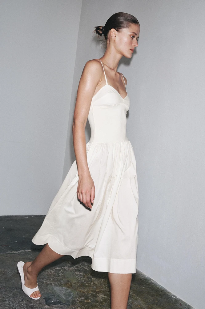 POPLIN COMBINATION DRESS