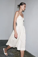 POPLIN COMBINATION DRESS
