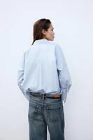 POPLIN SHIRT WITH FRONT POCKETS