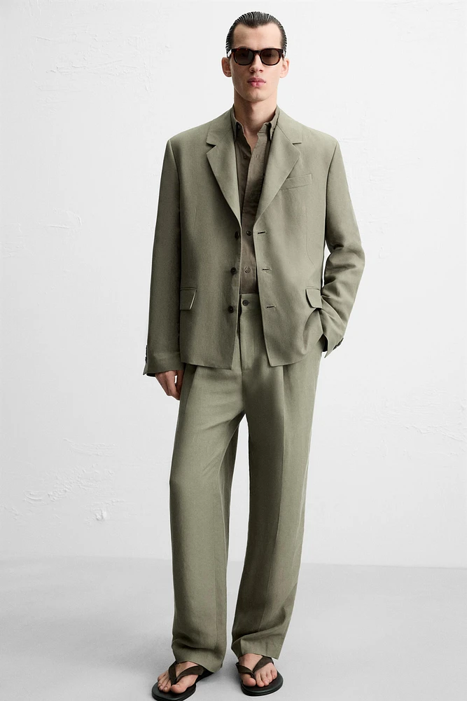 PANTALON DE COSTUME LYOCELL ET LIN