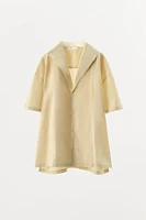 TOPSTITCHED POPLIN SHIRT