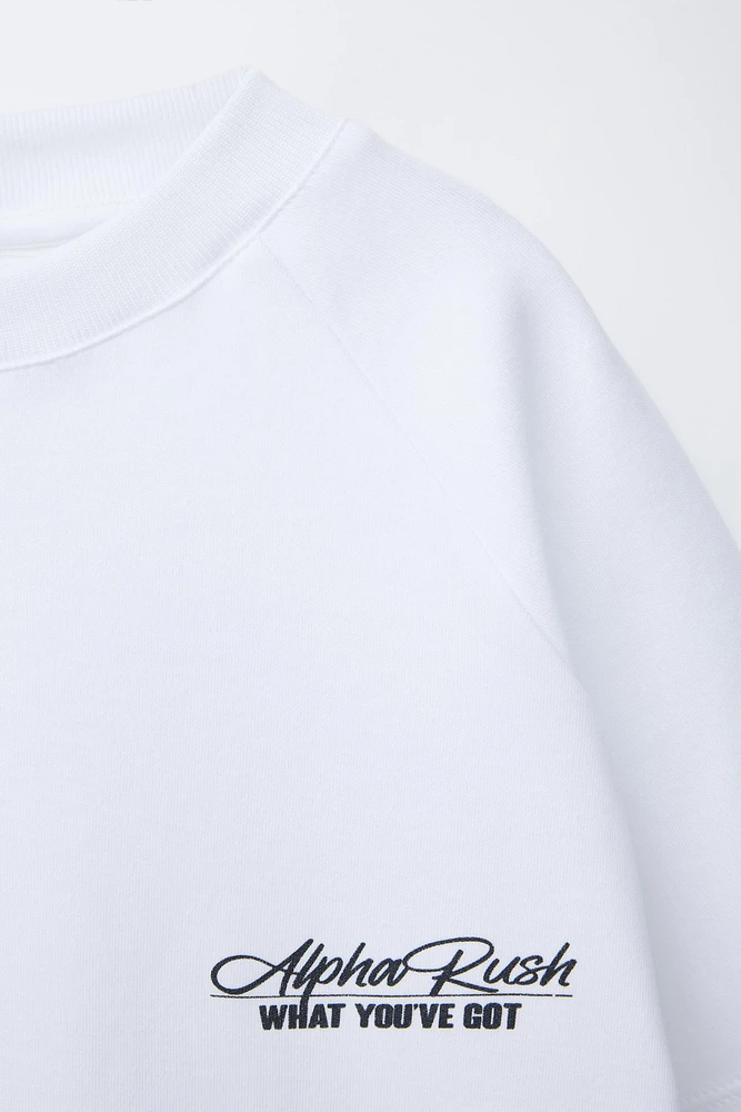 RAISED TEXT T-SHIRT