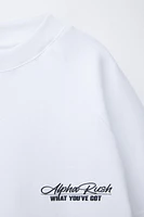 RAISED TEXT T-SHIRT