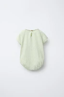 PALM TREE TEXTURED BODYSUIT