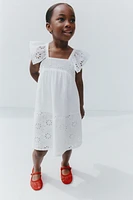 ROBE À TEXTURE FLEURS BRODÉES