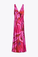 PRINTED MIDI DRESS
