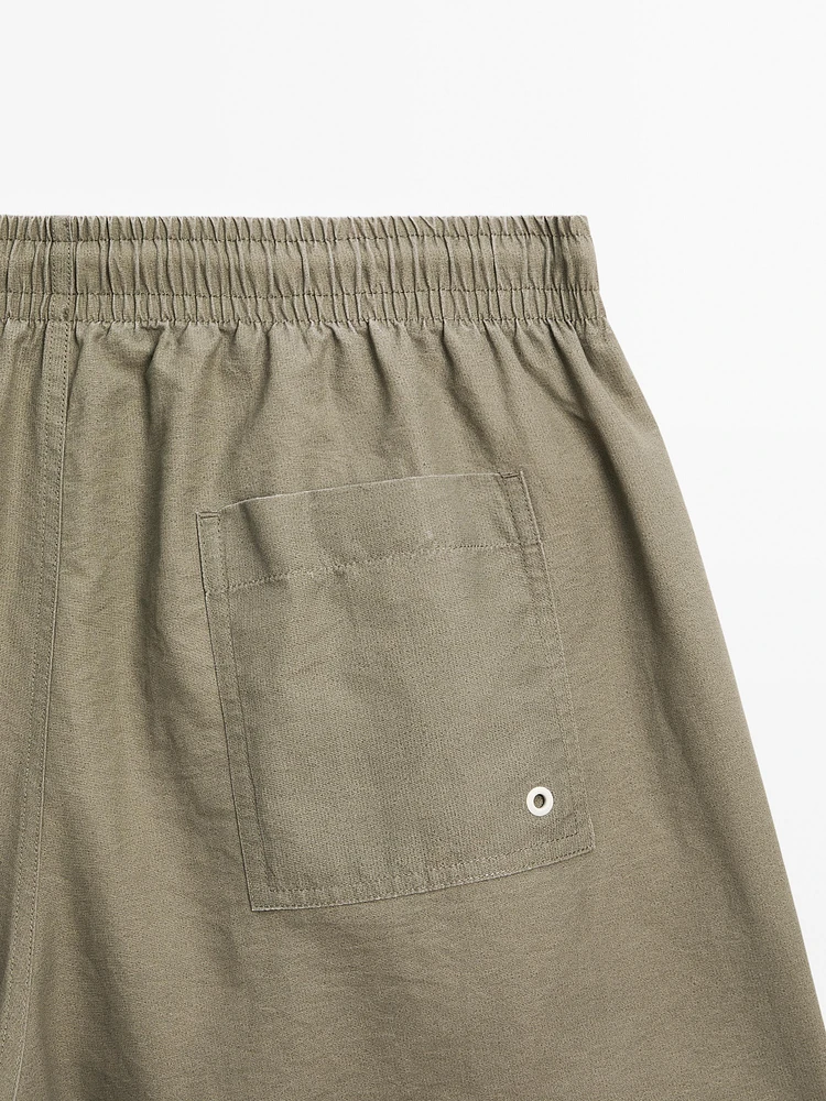 Short de bain uni regular fit