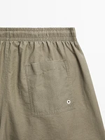 Short de bain uni regular fit