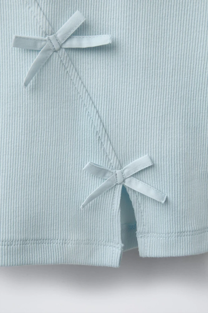 RIB BOW T-SHIRT