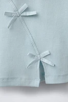 RIB BOW T-SHIRT