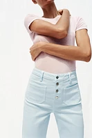JEAN Z1975 FLARE TAILLE HAUTE BOUTONS