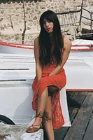 ROBE MIDI EN MAILLE POINTELLE