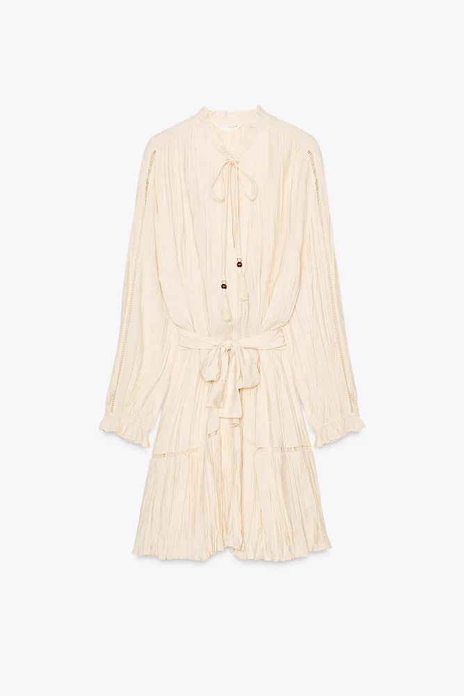 ROBE COURTE EFFET FROISSÉ