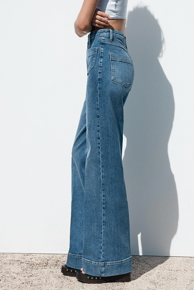 JEAN Z1975 TAILLE HAUTE À POCHES PLAQUÉES