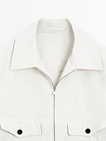 Cotton blend crepe jacket - Limited Edition